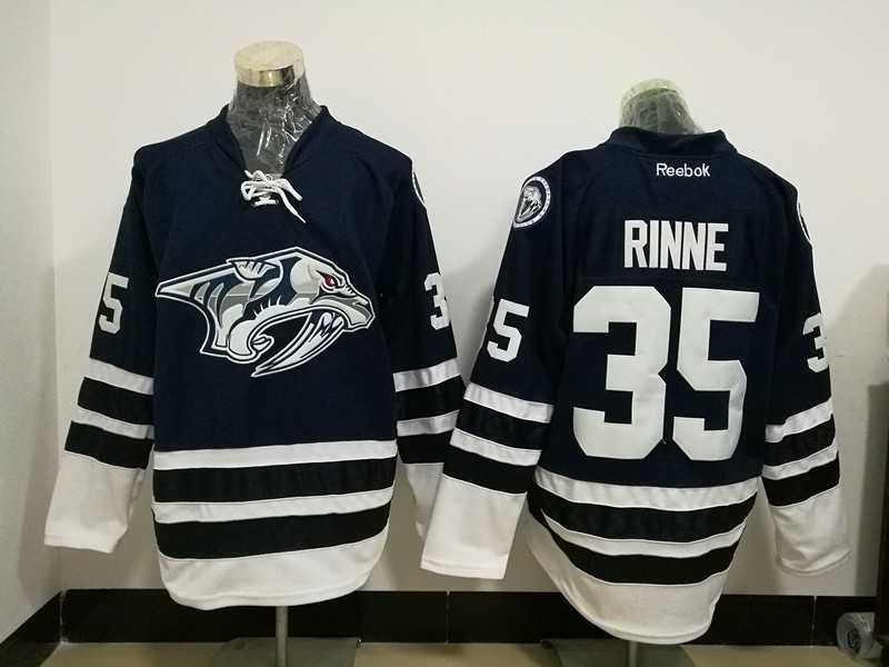 Nashville Predators #35 Pekka Rinne Navy Blue Stitched NHL Jersey